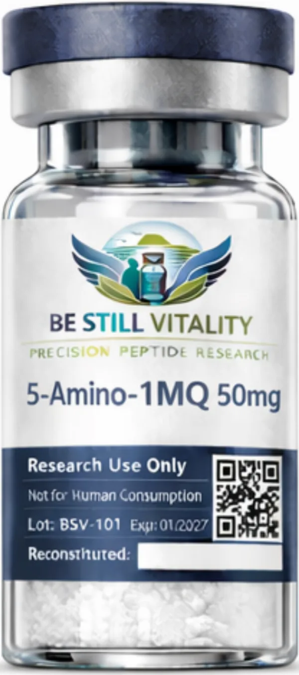 5-Amino-1MQ 50 mg lyophilized research peptide vial