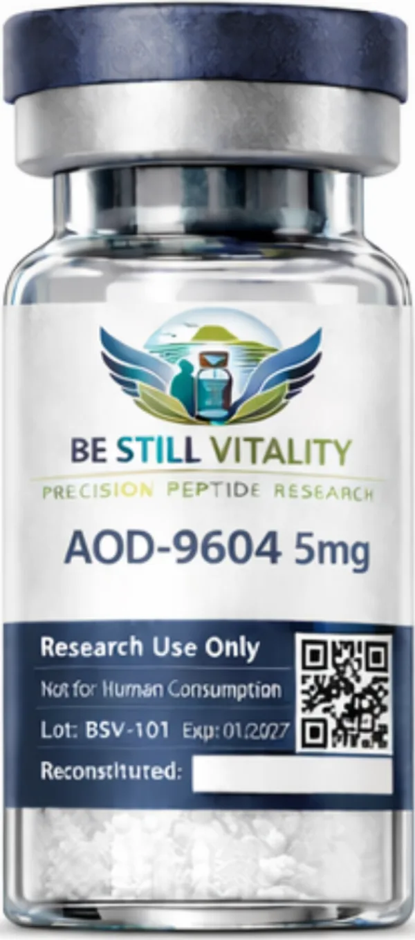 AOD-9604 5 mg lyophilized research peptide vial