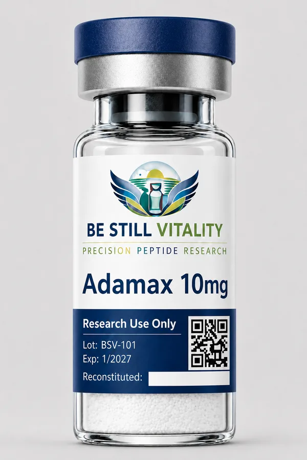 Adamax 10 mg lyophilized research peptide vial
