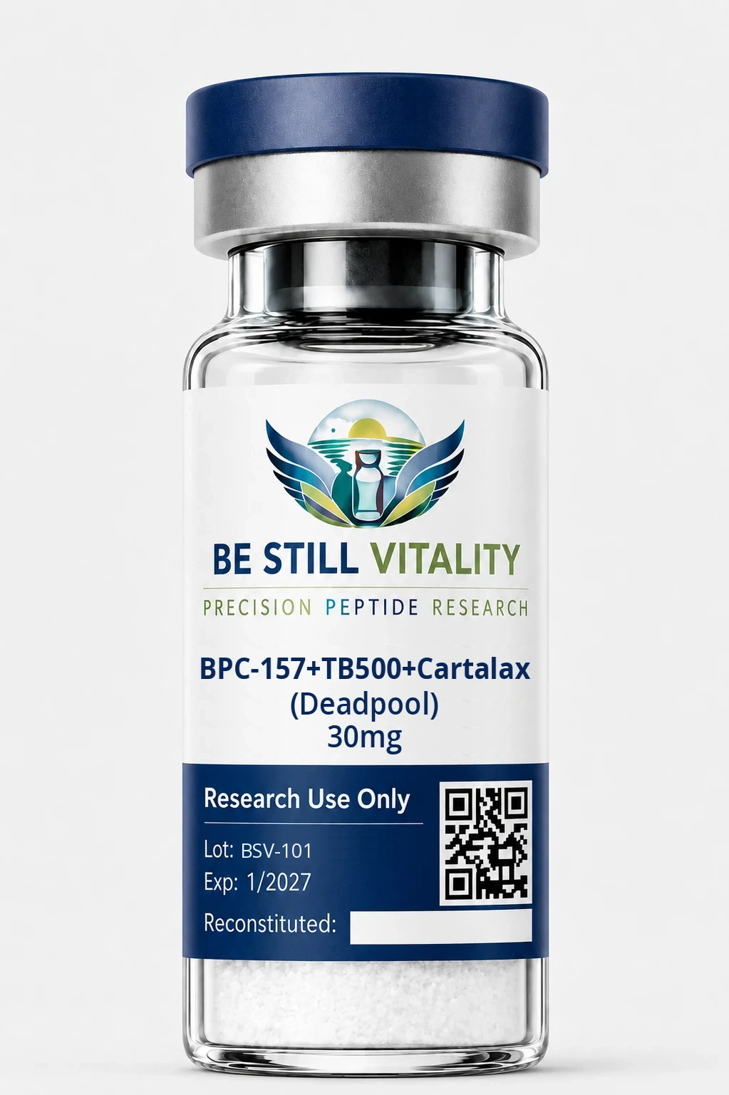 BPC-157 + TB-500 + Cartalax (Deadpool) 30mg (10/10/10) lyophilized research peptide vial