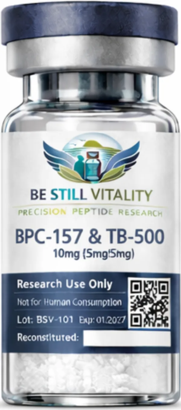 BPC-157 & TB-500 10mg (5/5) lyophilized research peptide vial