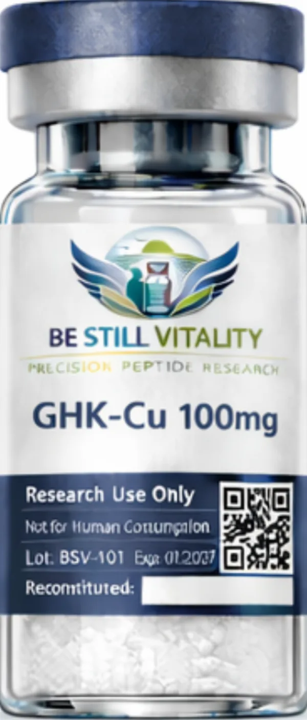 GHK-Cu 100 mg lyophilized research peptide vial