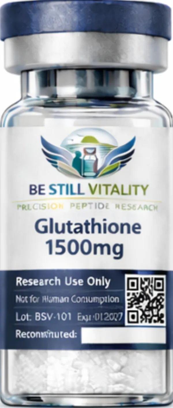Pharma Grade Glutathione 1500 mg lyophilized research peptide vial