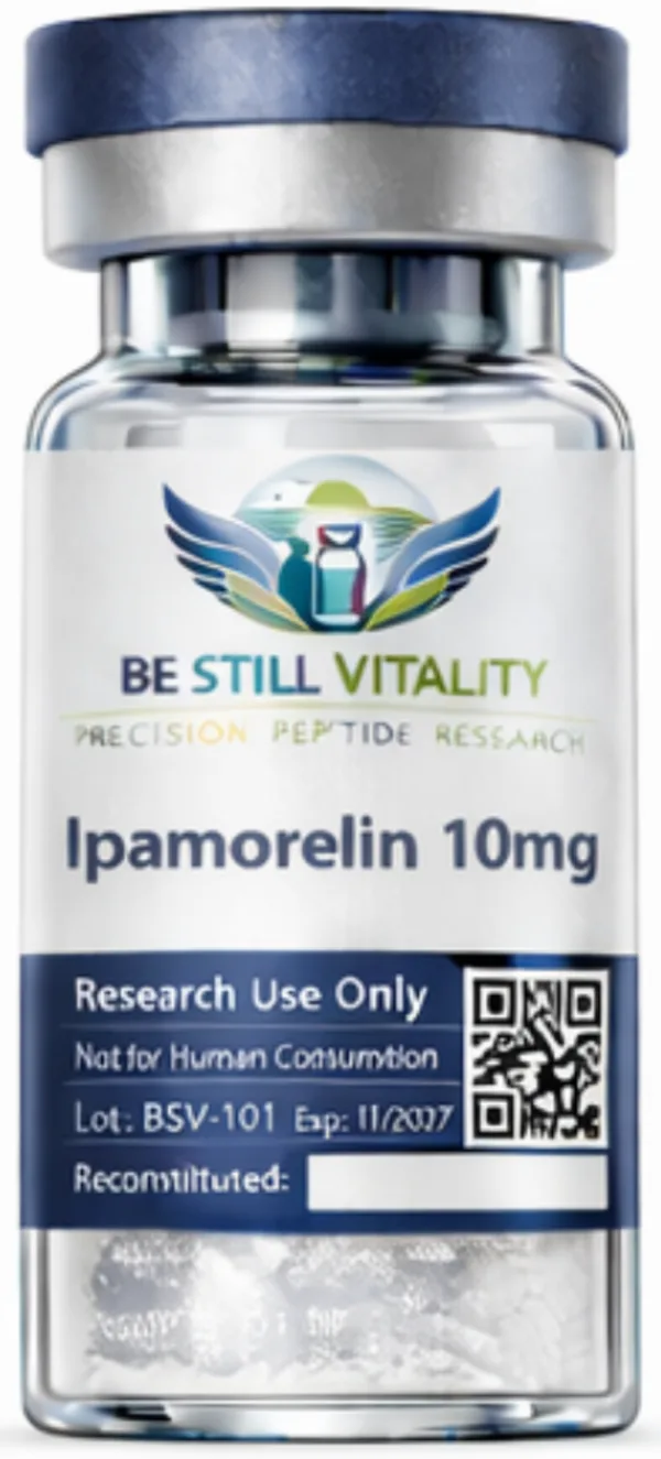Ipamorelin 10 mg lyophilized research peptide vial