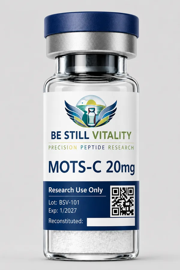 MOTS-C 20 mg lyophilized research peptide vial