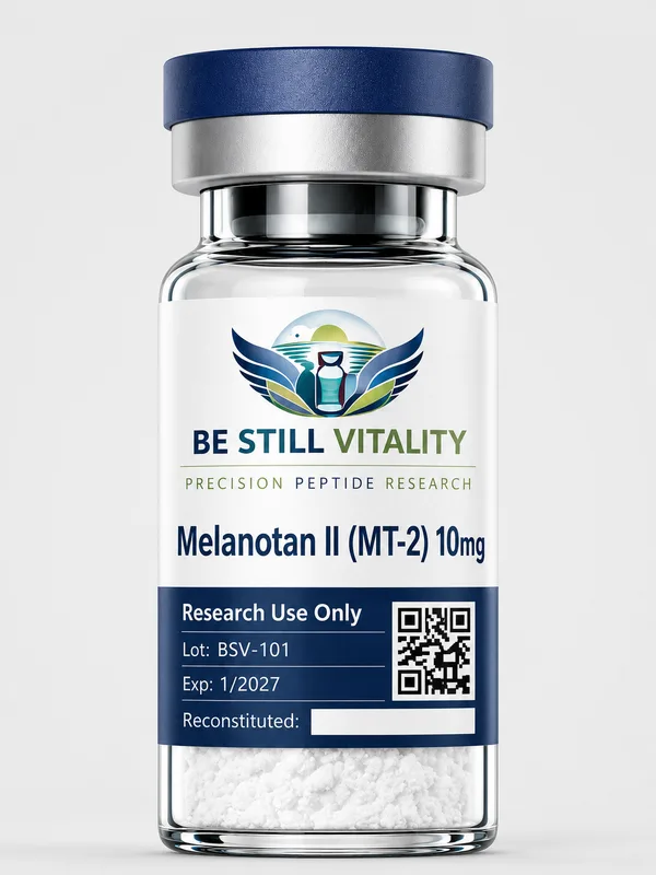 Melanotan II 10 mg lyophilized research peptide vial