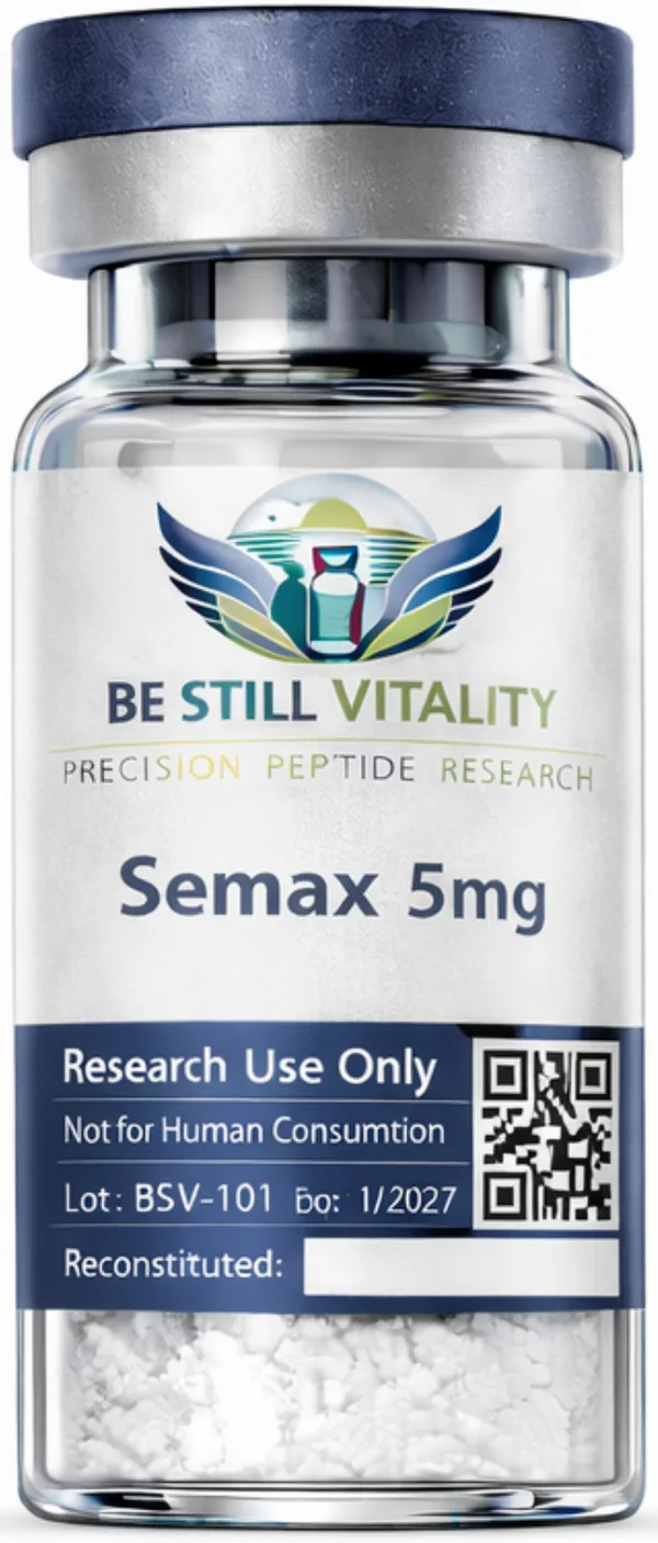 Semax 5 mg lyophilized research peptide vial